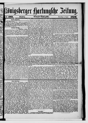 Königsberger Hartungsche Zeitung on Aug 14, 1879