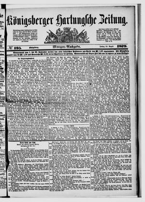 Königsberger Hartungsche Zeitung on Aug 22, 1879