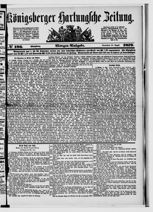 Königsberger Hartungsche Zeitung on Aug 23, 1879