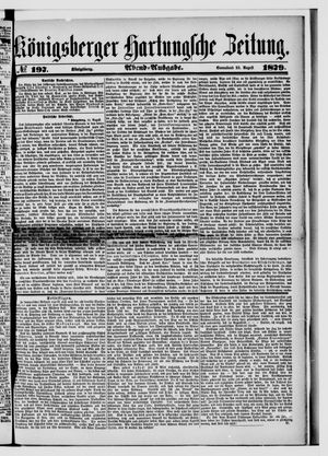 Königsberger Hartungsche Zeitung on Aug 23, 1879