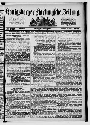 Königsberger Hartungsche Zeitung vom 30.08.1879