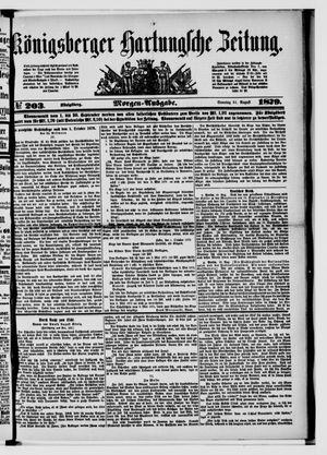 Königsberger Hartungsche Zeitung vom 31.08.1879