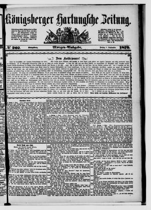 Königsberger Hartungsche Zeitung vom 05.09.1879