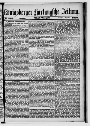 Königsberger Hartungsche Zeitung on Sep 6, 1879