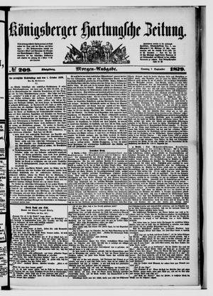 Königsberger Hartungsche Zeitung vom 07.09.1879