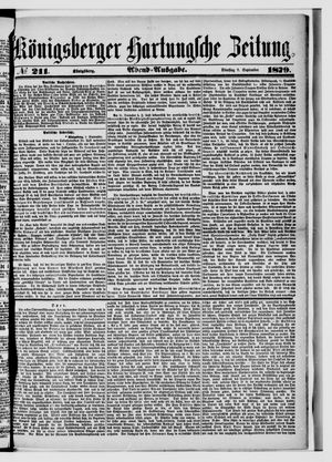 Königsberger Hartungsche Zeitung on Sep 9, 1879