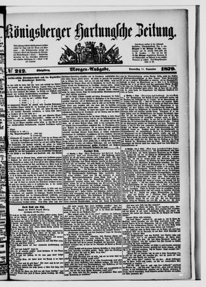 Königsberger Hartungsche Zeitung vom 11.09.1879