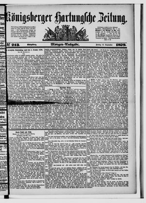 Königsberger Hartungsche Zeitung vom 12.09.1879