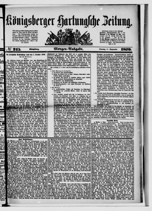 Königsberger Hartungsche Zeitung vom 14.09.1879