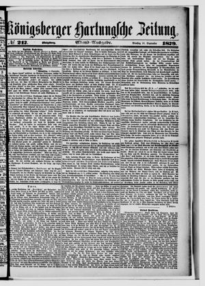 Königsberger Hartungsche Zeitung vom 16.09.1879