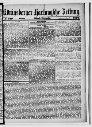 Königsberger Hartungsche Zeitung vom 18.09.1879
