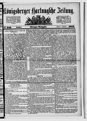 Königsberger Hartungsche Zeitung on Sep 19, 1879