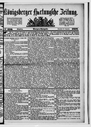 Königsberger Hartungsche Zeitung vom 20.09.1879