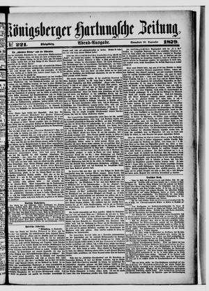 Königsberger Hartungsche Zeitung vom 20.09.1879