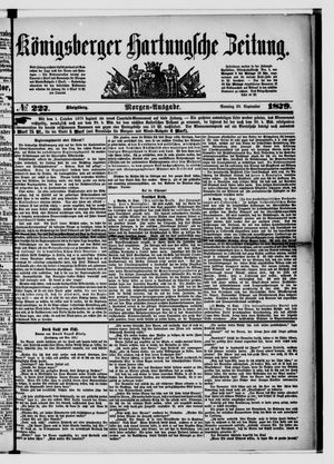 Königsberger Hartungsche Zeitung on Sep 28, 1879