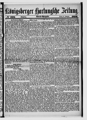 Königsberger Hartungsche Zeitung on Sep 29, 1879