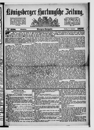 Königsberger Hartungsche Zeitung on Sep 30, 1879