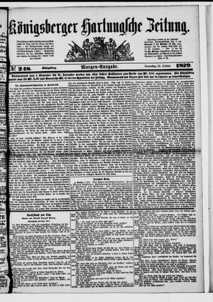 Königsberger Hartungsche Zeitung vom 23.10.1879