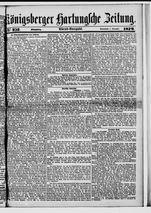 Königsberger Hartungsche Zeitung vom 01.11.1879