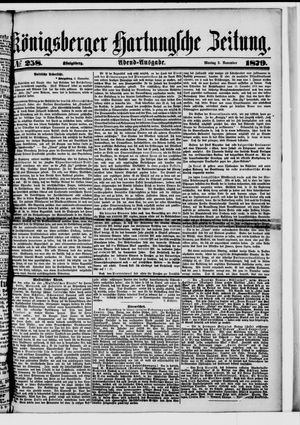 Königsberger Hartungsche Zeitung on Nov 3, 1879
