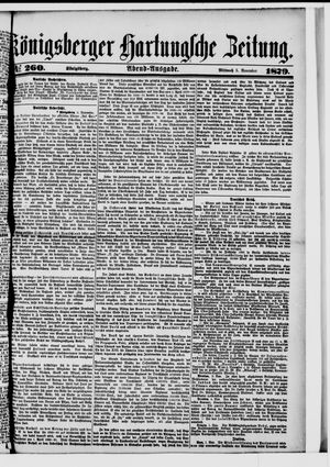 Königsberger Hartungsche Zeitung vom 05.11.1879