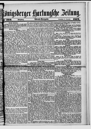 Königsberger Hartungsche Zeitung vom 15.11.1879