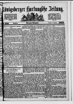 Königsberger Hartungsche Zeitung vom 18.11.1879