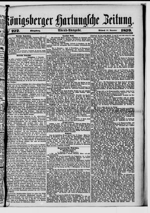 Königsberger Hartungsche Zeitung vom 19.11.1879