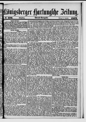 Königsberger Hartungsche Zeitung on Nov 24, 1879