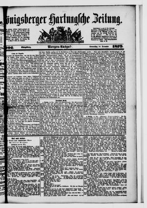 Königsberger Hartungsche Zeitung on Dec 18, 1879