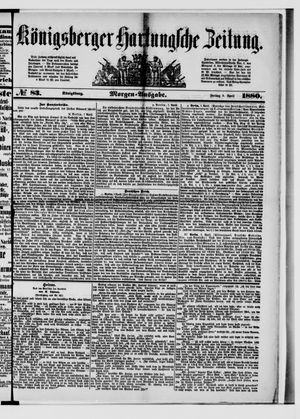 Königsberger Hartungsche Zeitung vom 09.04.1880