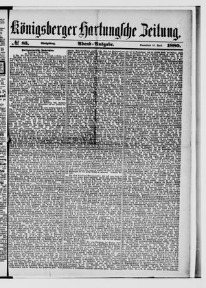 Königsberger Hartungsche Zeitung vom 10.04.1880