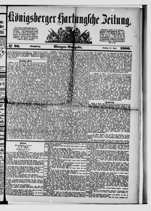 Königsberger Hartungsche Zeitung on Apr 20, 1880