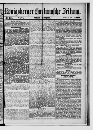 Königsberger Hartungsche Zeitung vom 27.04.1880