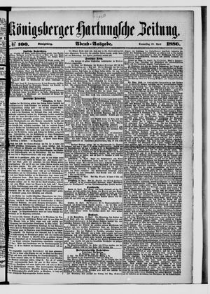 Königsberger Hartungsche Zeitung on Apr 29, 1880