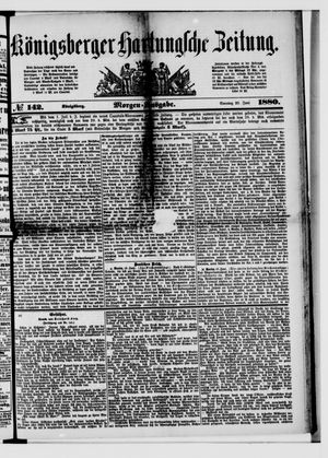 Königsberger Hartungsche Zeitung vom 20.06.1880