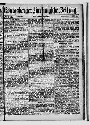Königsberger Hartungsche Zeitung vom 21.06.1880