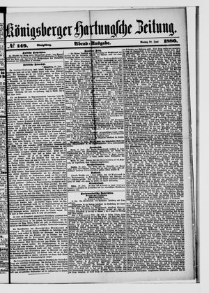 Königsberger Hartungsche Zeitung vom 28.06.1880