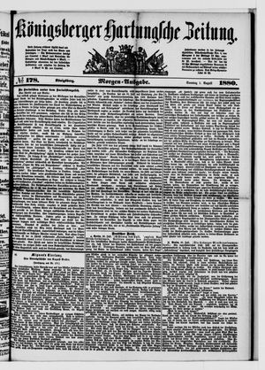 Königsberger Hartungsche Zeitung on Aug 1, 1880
