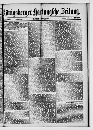 Königsberger Hartungsche Zeitung vom 03.08.1880