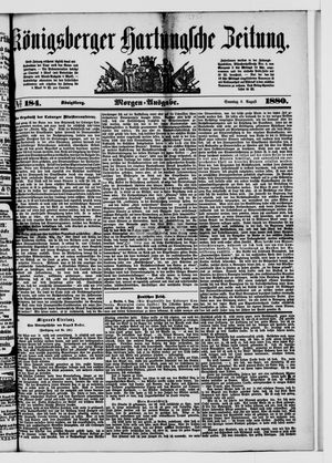 Königsberger Hartungsche Zeitung vom 08.08.1880