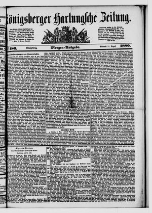 Königsberger Hartungsche Zeitung on Aug 11, 1880