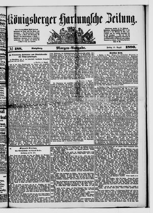 Königsberger Hartungsche Zeitung vom 13.08.1880