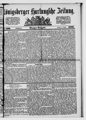 Königsberger Hartungsche Zeitung vom 15.08.1880
