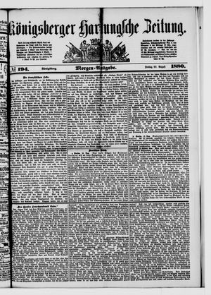 Königsberger Hartungsche Zeitung vom 20.08.1880