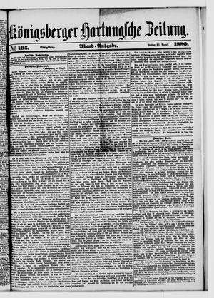Königsberger Hartungsche Zeitung vom 20.08.1880