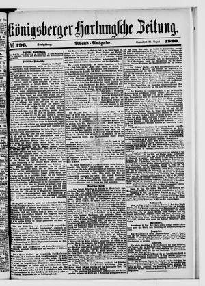 Königsberger Hartungsche Zeitung vom 21.08.1880