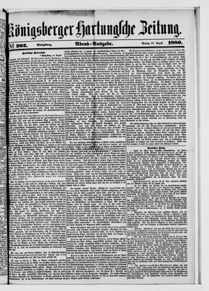 Königsberger Hartungsche Zeitung vom 30.08.1880