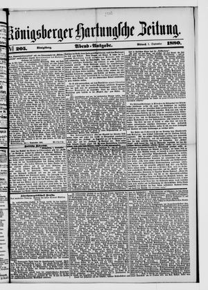 Königsberger Hartungsche Zeitung on Sep 1, 1880