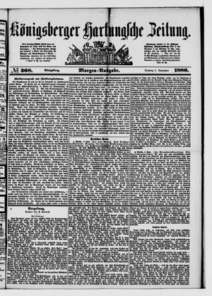 Königsberger Hartungsche Zeitung vom 05.09.1880